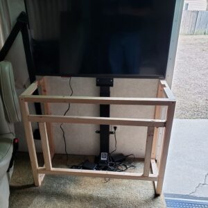 TV Lift Cabinet Frame with TV Up